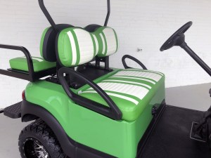 Custom Lime Green Beach Cruiser Club Car Precedent Golf Cart Tidewater Carts 04